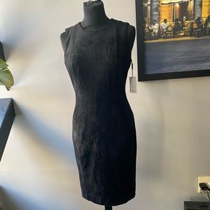 Calvin Klein Faux Suede Black Dress